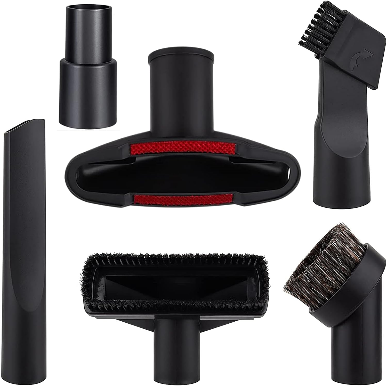 6 Piece Set Vacuum Cleaner Accessories Vacuum Attachments Accessories Cleaning Kit 32mm/35mm Diameter Standard Hose Parts,Compatible with Shark/Henry Hoover Attachments.