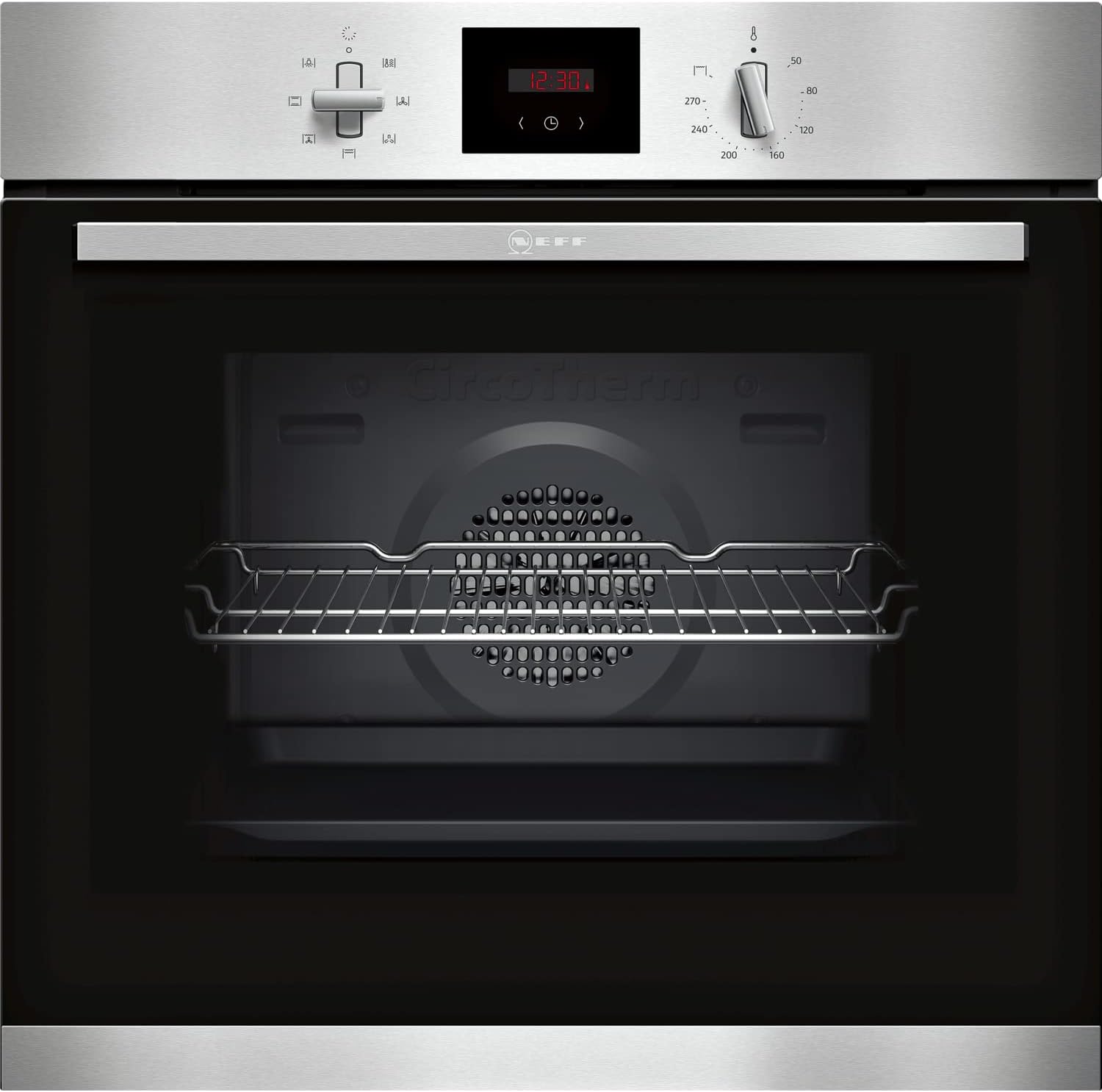 NEFF B1GCC0AN0B N30 Single Oven with Circotherm, Stainless Steel.