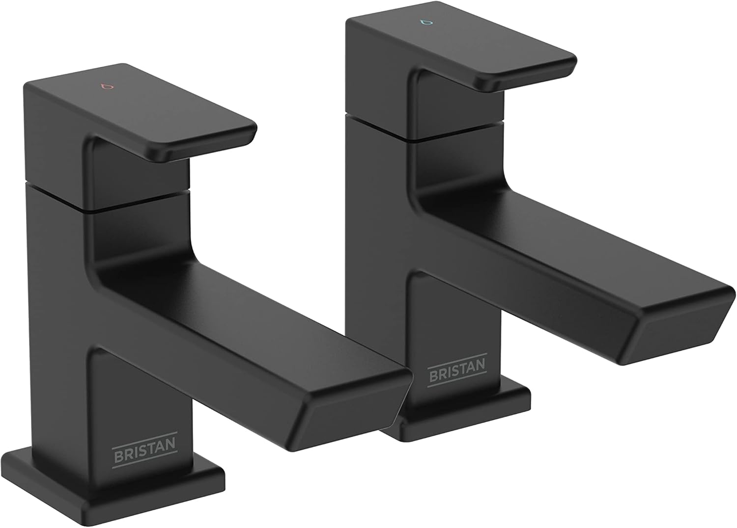 Bristan Cobalt Bath Pillar Taps Black (COB 3/4 BLK).