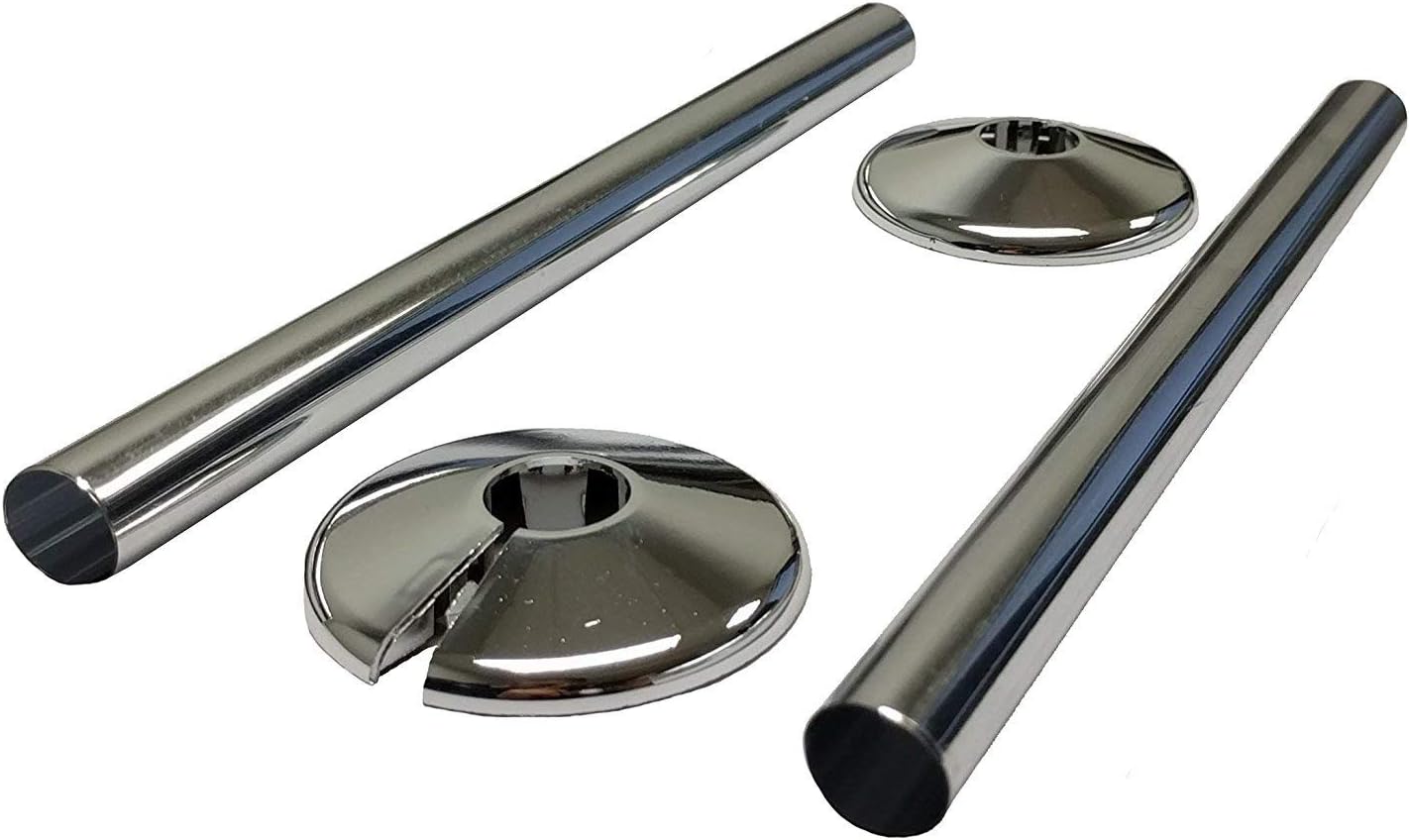 Talon - Radsnap - 2x Radiator Pipe Cover & 2x Collars - Chrome.