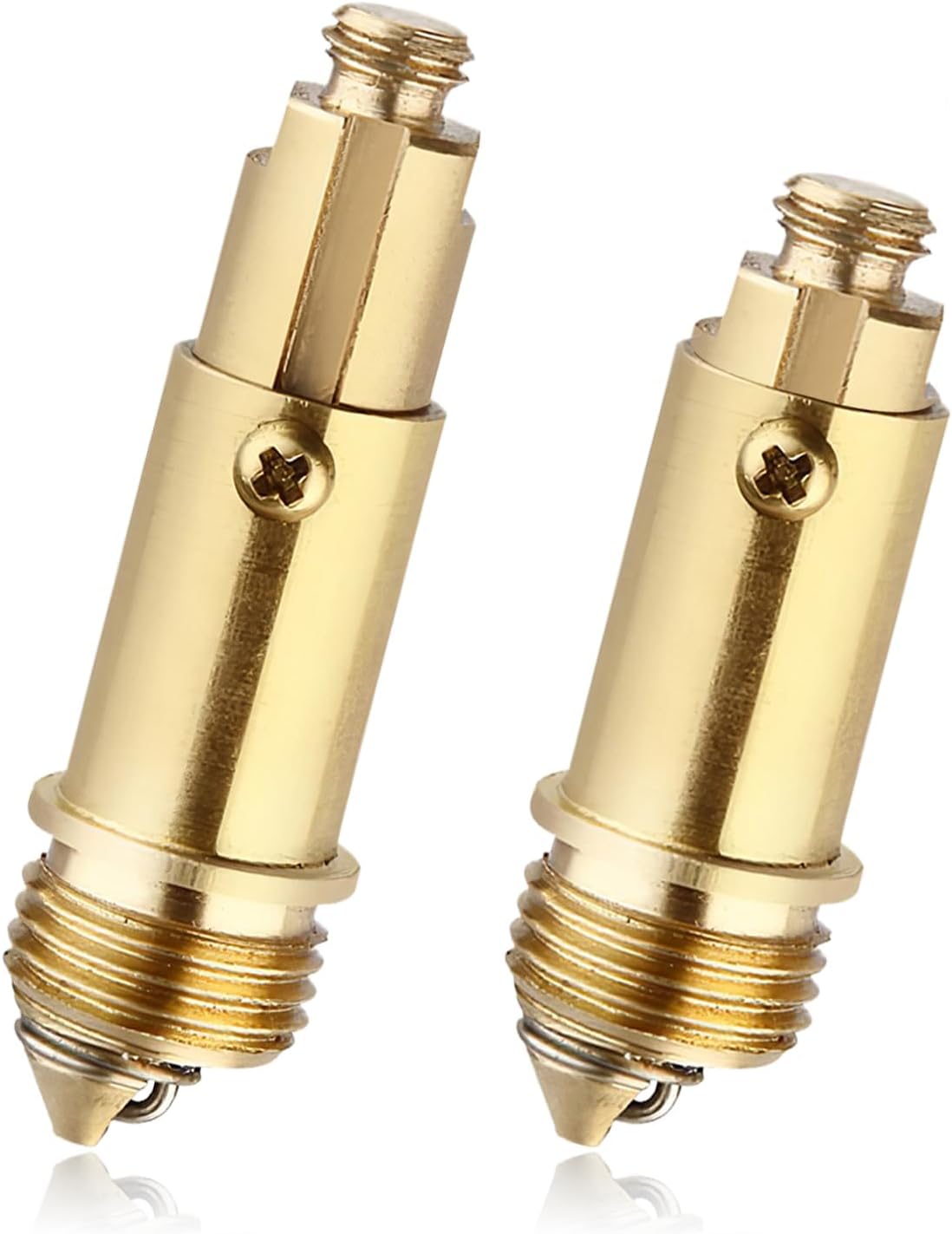 Plimbin 2PCS Basin Replacement Sink Basin Bath Pop Up Click Clack Brass Plug Bolt, Pop Up Bath Plug Internal Spring Plug Bolt Assembly Screw for Most Sink BathTub Basin Drain Stopper.