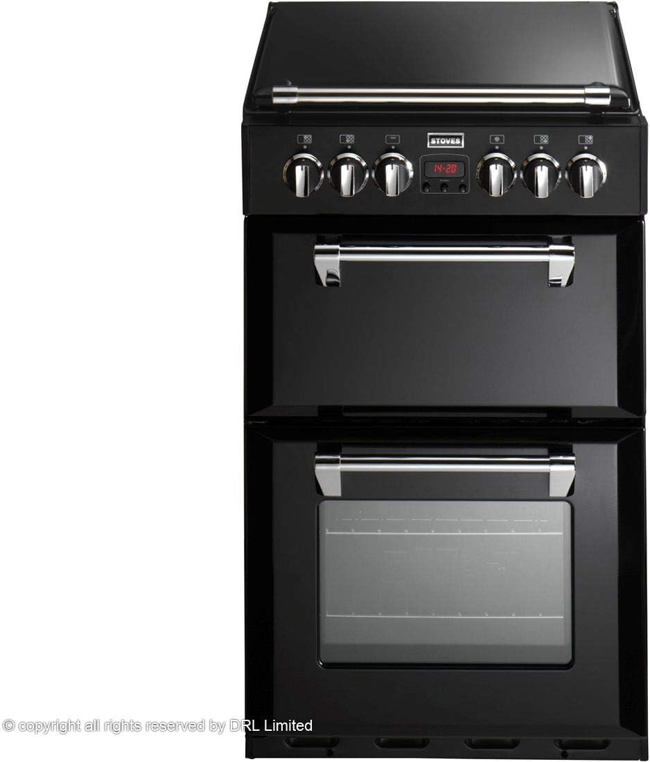 Stoves Richmond 550DFW Mini Range 55cm Dual Fuel Cooker - Black.