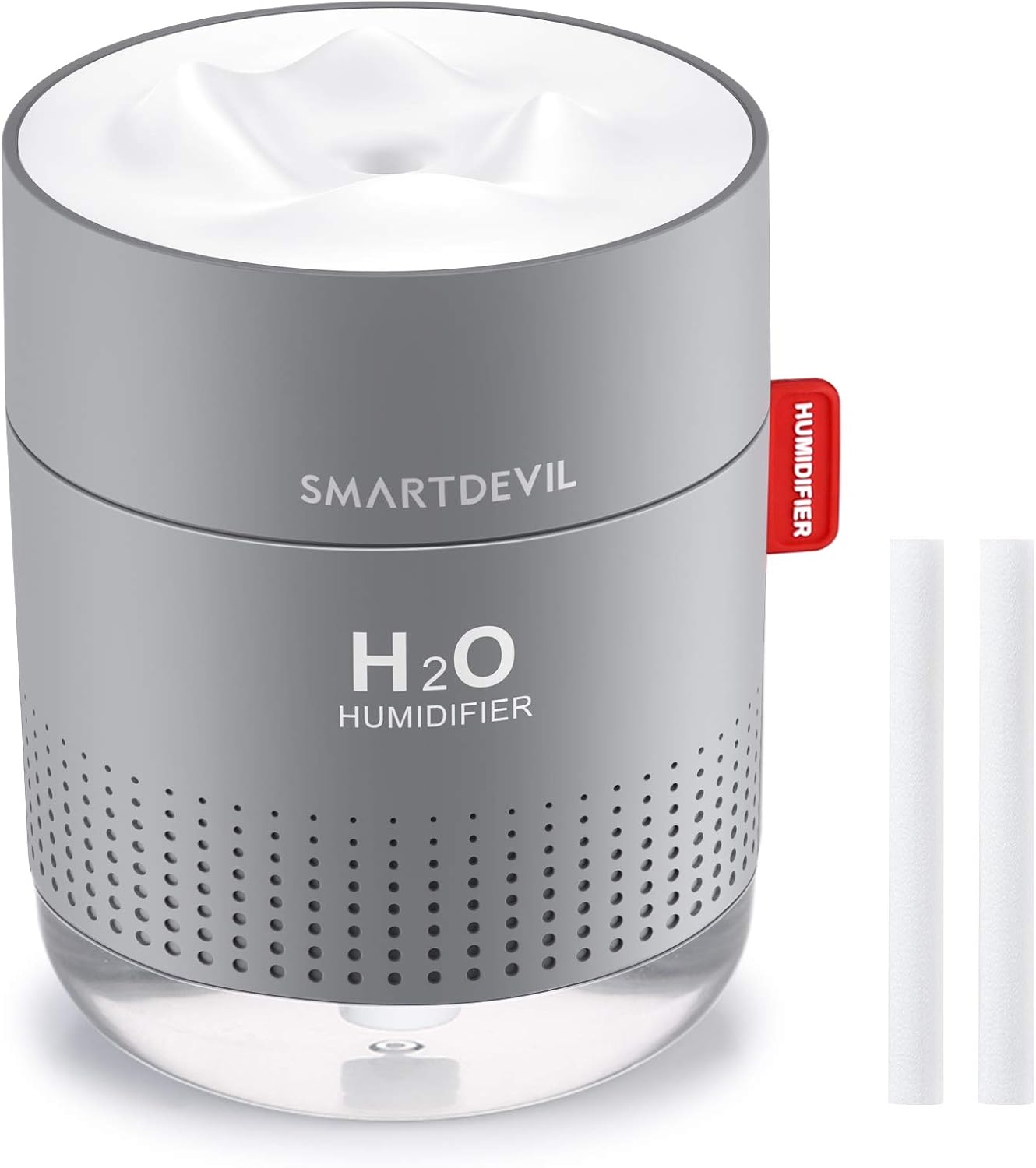 SmartDevil Humidifiers 500ml Cool Mist Humidifier Air Humidifier Whisper Quiet USB Humidifier with Night Light, Waterless Auto Shut-Off, for Home Baby Bedroom, Yoga, Office, Travel.