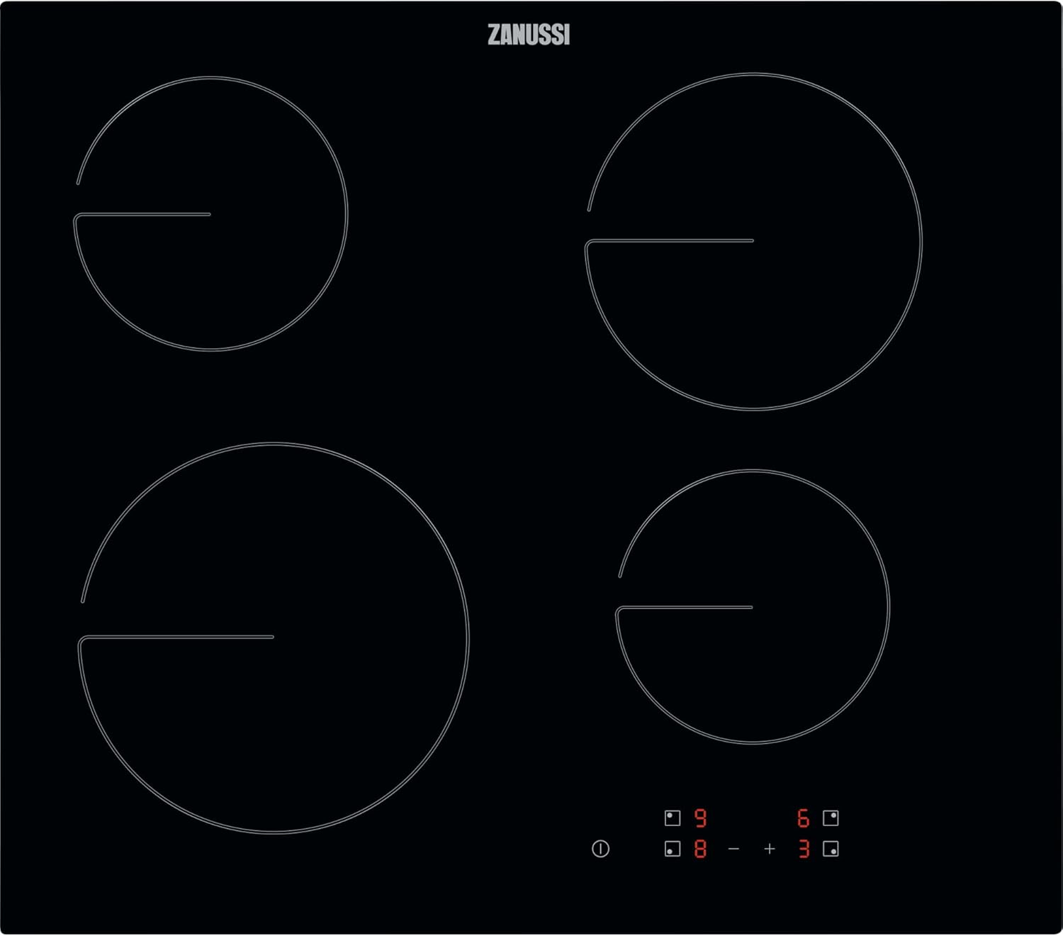 Zanussi 60cm 4 Zone Ceramic Hob.