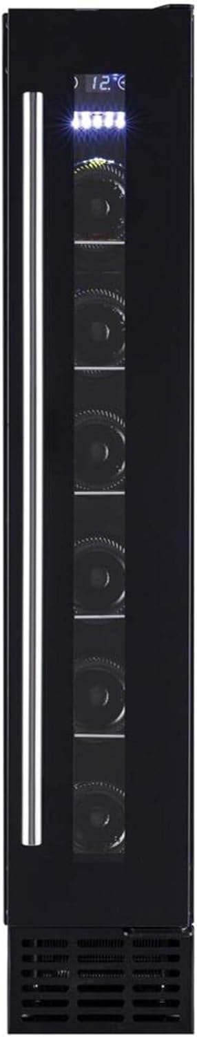 Amica AWC150SS Freestanding Wine Cooler, 6 bottle capacity, 15cm wide, Stainless Steel.