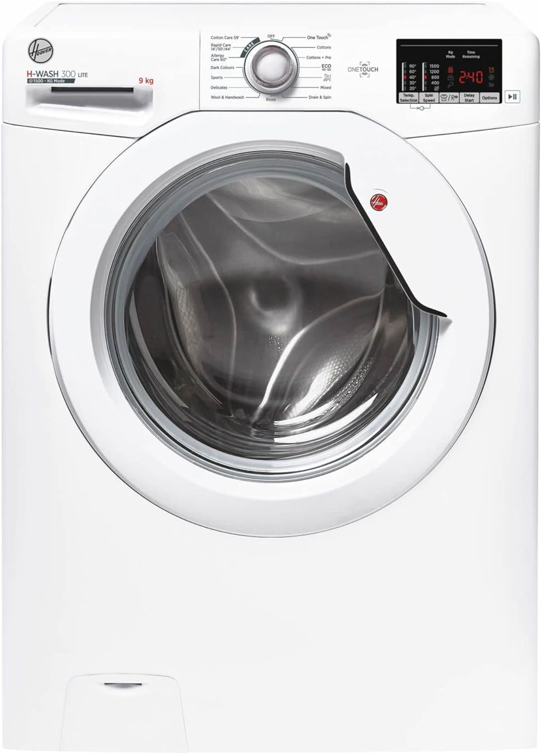 H-Wash 300 H3W592DE 9KG 1500RPM White Washing Machine.