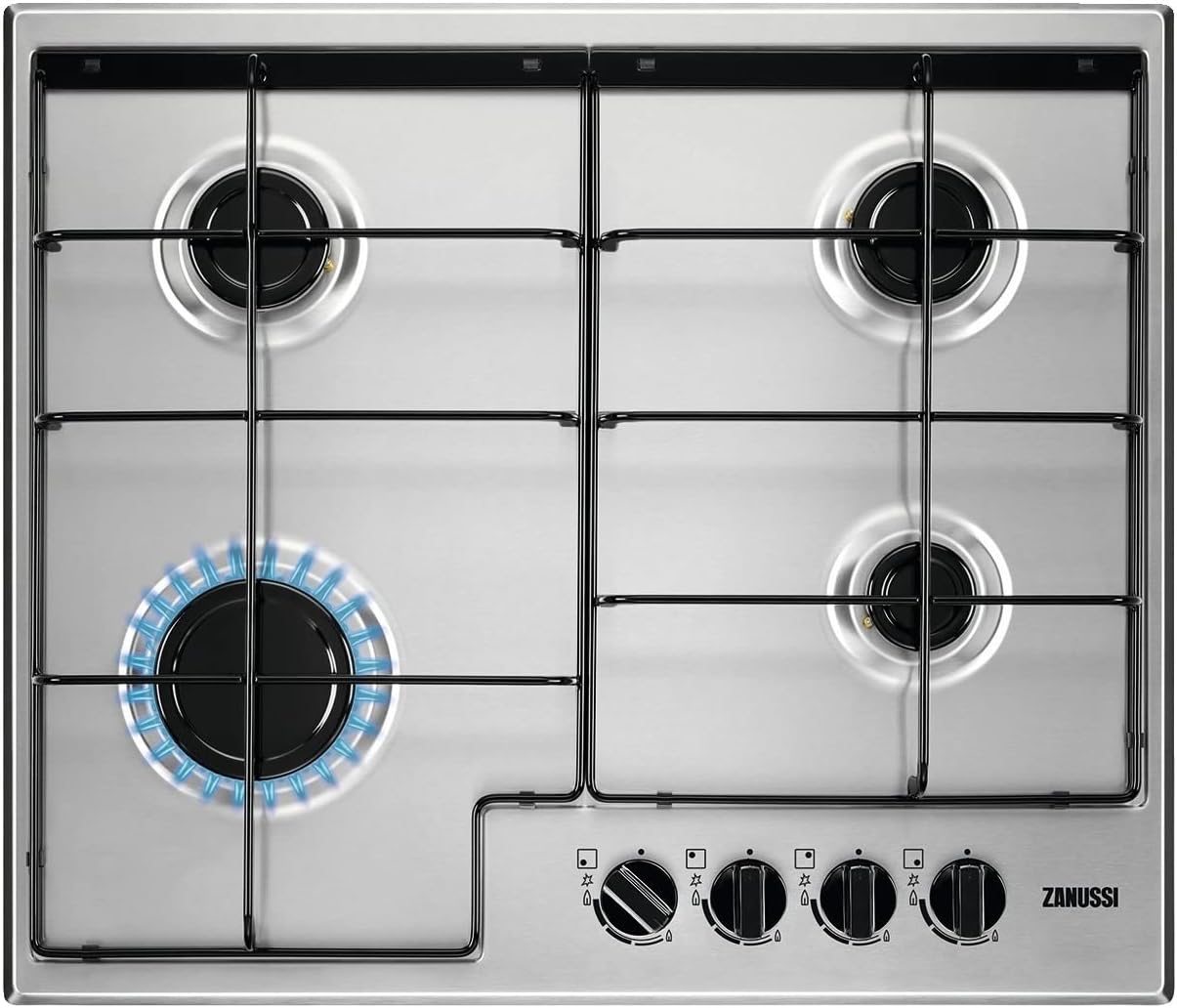 Zanussi Series 40 60cm 4 Burner Gas Hob - Stainless Steel.