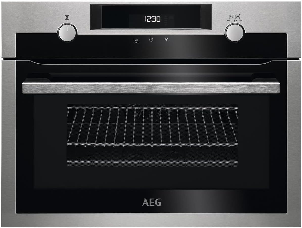 AEG CombiQuick Built-in Compact Microwave Oven - Stainless Steel.