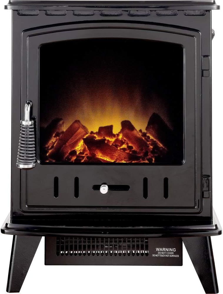 Adam Aviemore Electric Stove in Black.