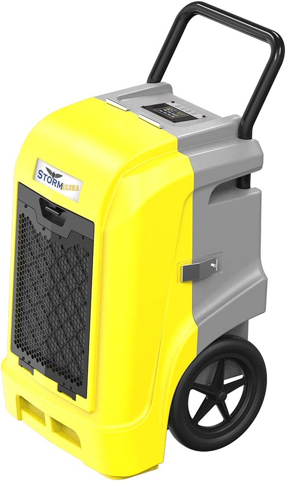 AlorAir Storm Ultra Industrial Dehumidifier 190 PPD, LCD Display, 5 Years Warranty, cETL,LGR Commercial Dehumidifier with Pump, Epoxy Coating on Coil, Designed for Flood Restoration.