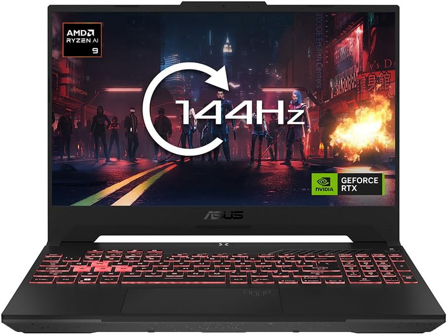 ASUS TUF Gaming FA507UV 15.6" Full HD 144Hz Gaming Laptop (AMD Ryzen 9-8945H, NVIDIA GeForce RTX 4060 (140W TGP), 16 GB RAM, 1 TB PCIe SSD, Windows 11).