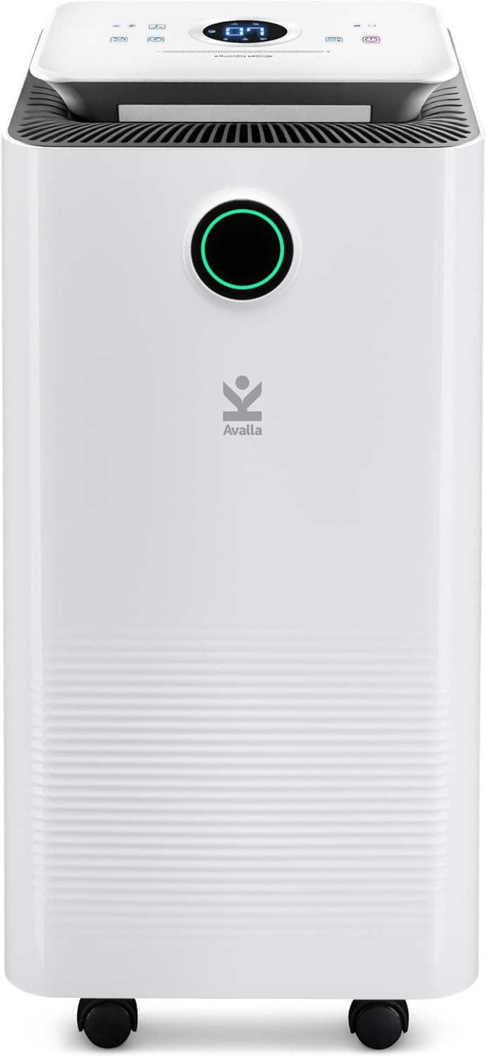 Avalla X-125 Smart Dehumidifier for Home & Office 12L | Lowest Running Cost on the Market, Clothes Drying Mode - 30m² Multi Room Coverage.