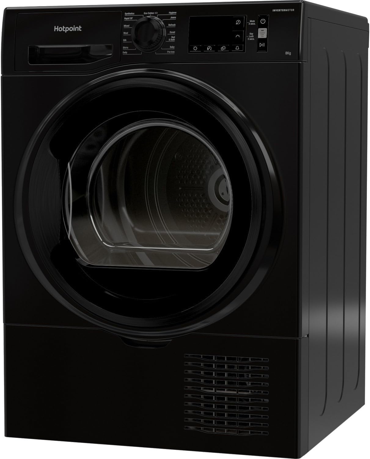 Hotpoint 8kg Freestanding Condenser Tumble Dryer - Black.