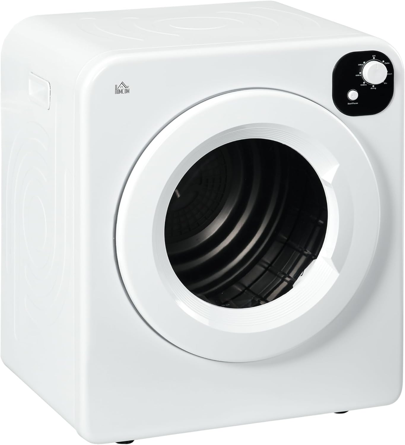 HOMCOM 6kg Vented Tumble Dryer, Freestanding, Wall Mounted, Stackable, Portable Dryer with 7 Programmers, White.