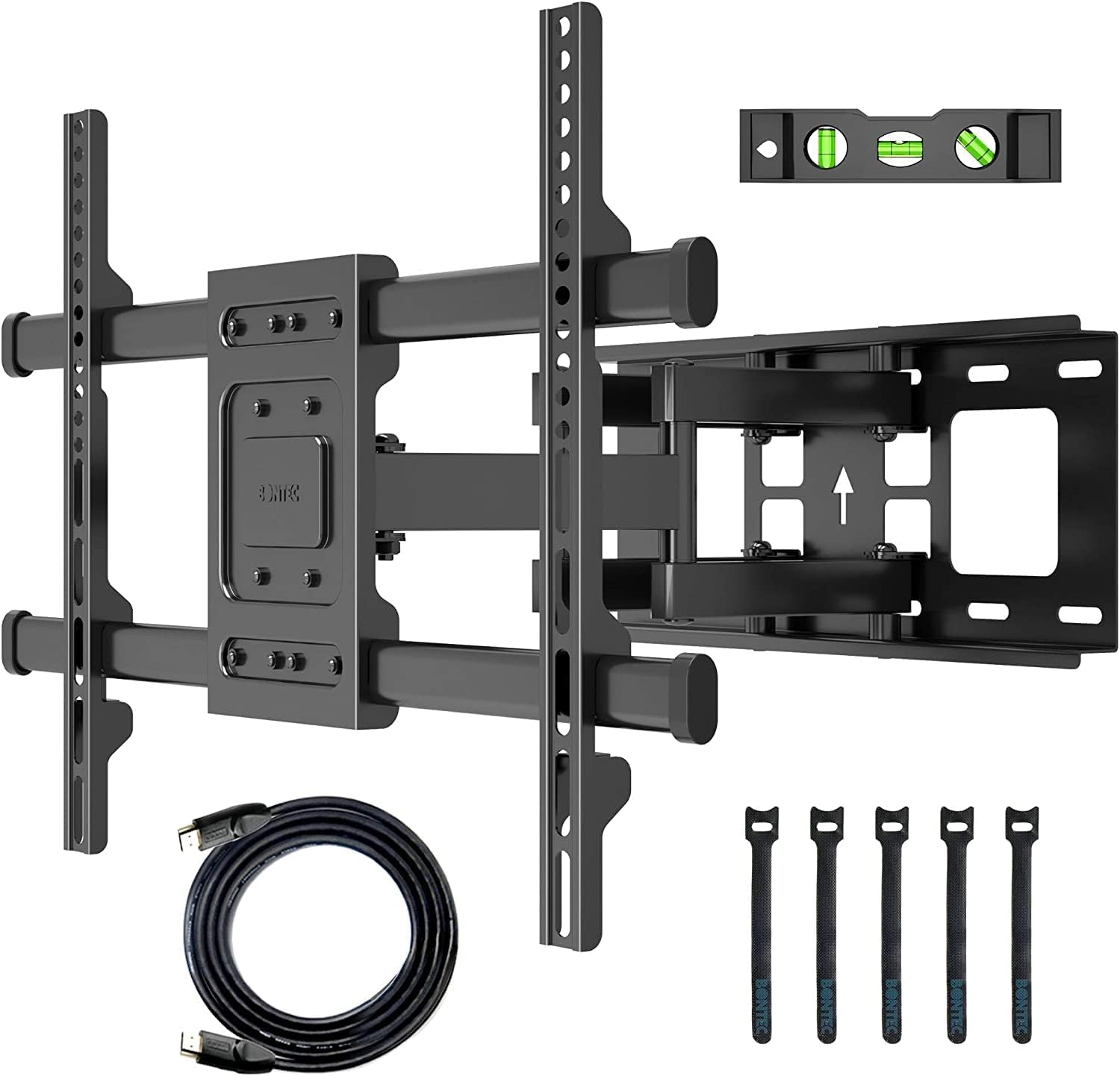 BONTEC TV Wall Bracket for 32-85 inch LED LCD Flat & Curved Screen, Swivel Tilt TV Wall Mount Full Motion, Heavy Duty Strong Solid Dual Arms up to 60KG, Max VESA 600x400mm, with HDMI Cable         Import  Single ASIN  Import  Multiple ASIN    ×Product cus.