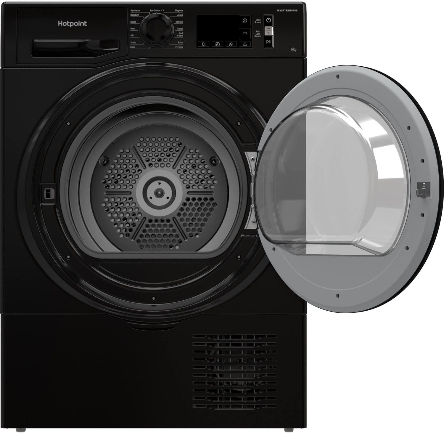 Hotpoint 9kg Freestanding Condenser Tumble Dryer - Black.