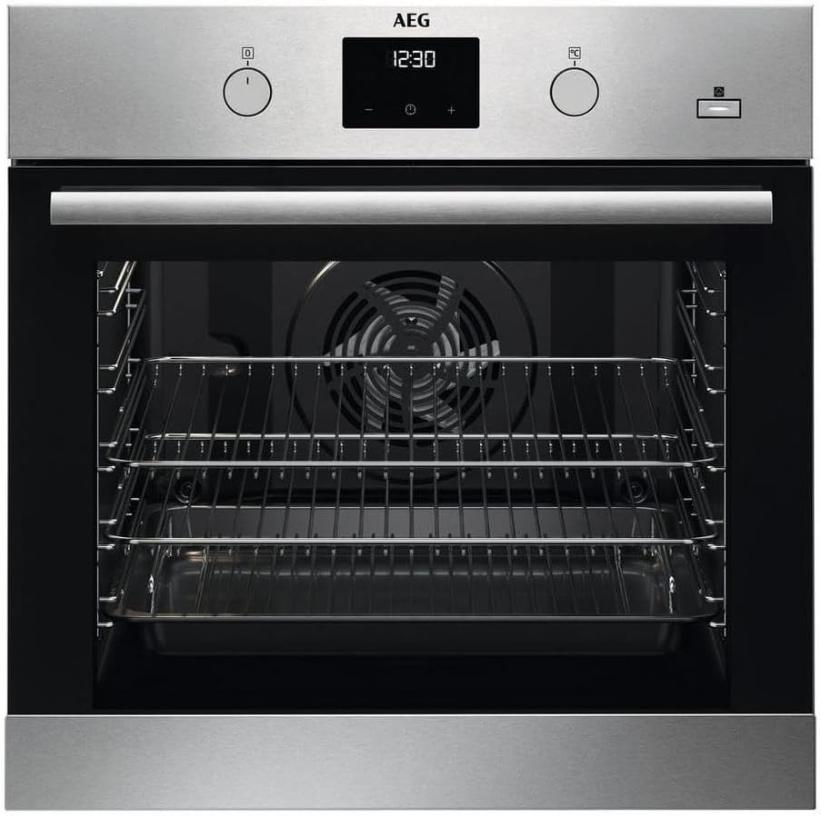 AEG BES35501EM 62.5cm Built In Electric Single Oven Stainless Steel.