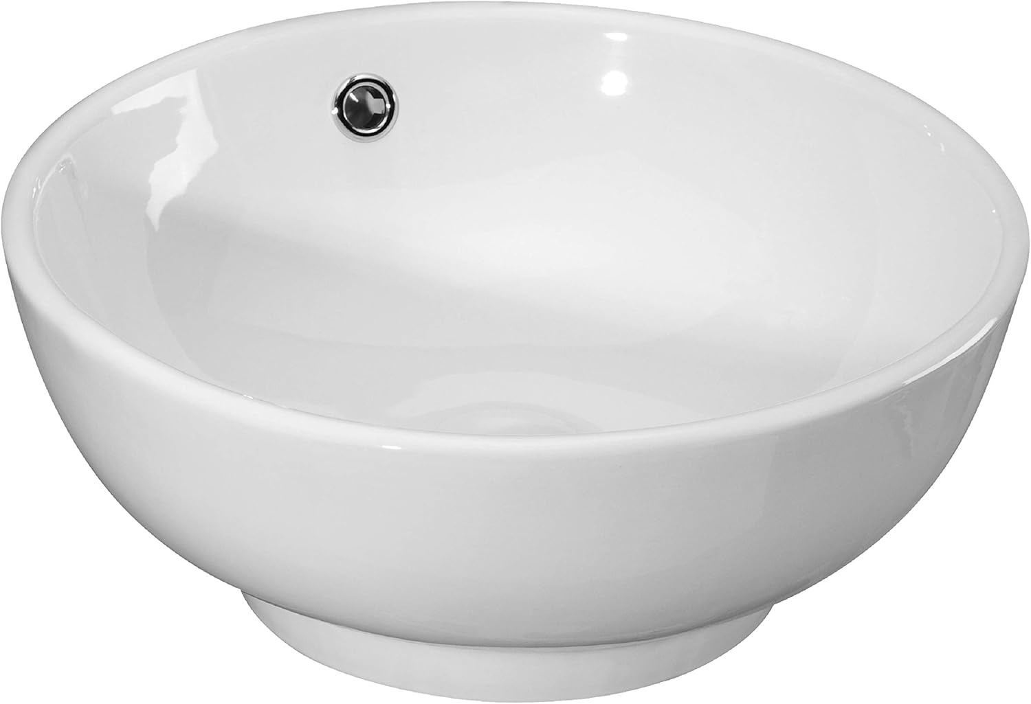 Nuie NBV179 Modern Rectangular Bathroom Counter Top Sink Basin, White.