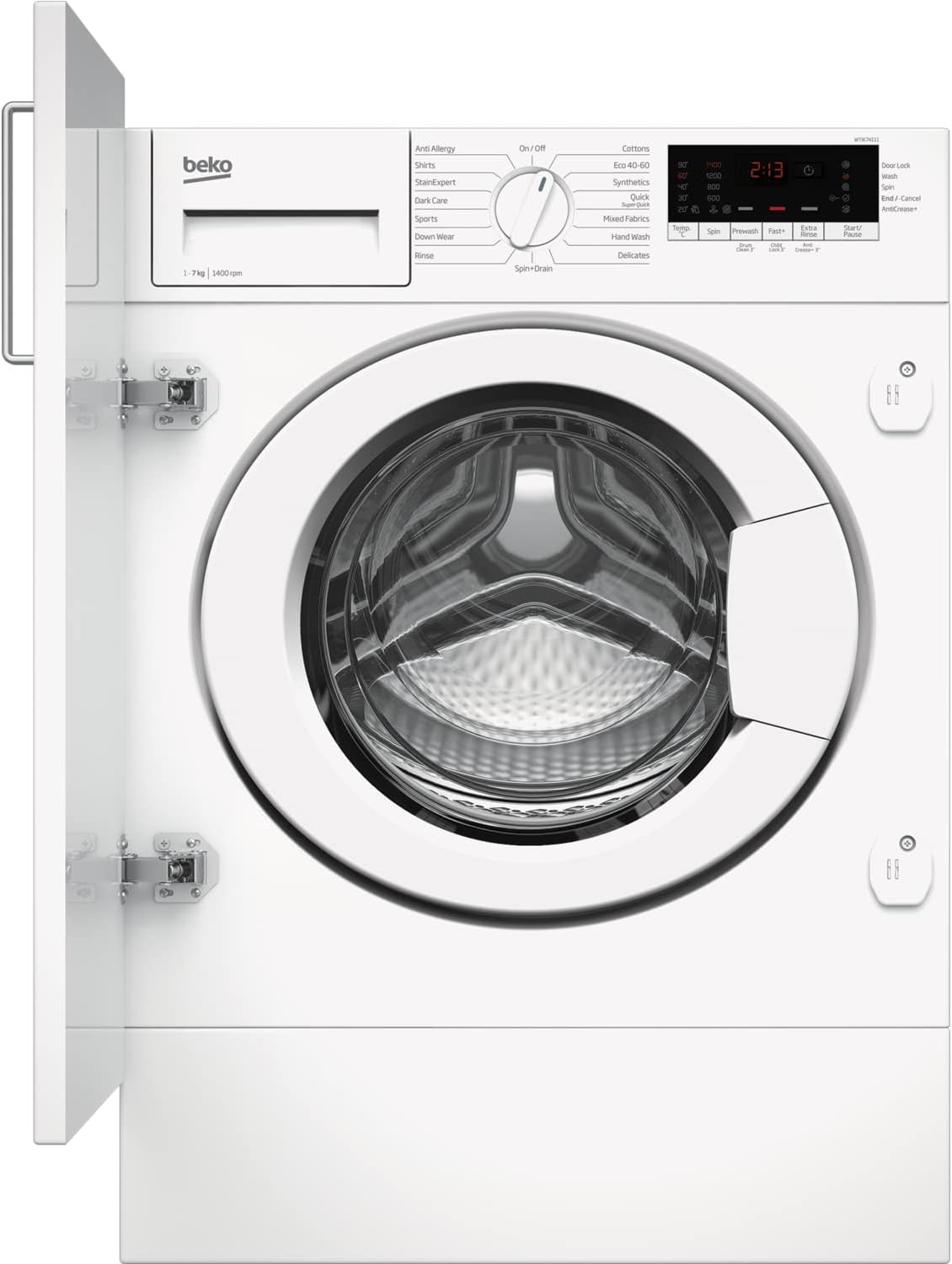 Beko 7kg 1400rpm Integrated Washing Machine.