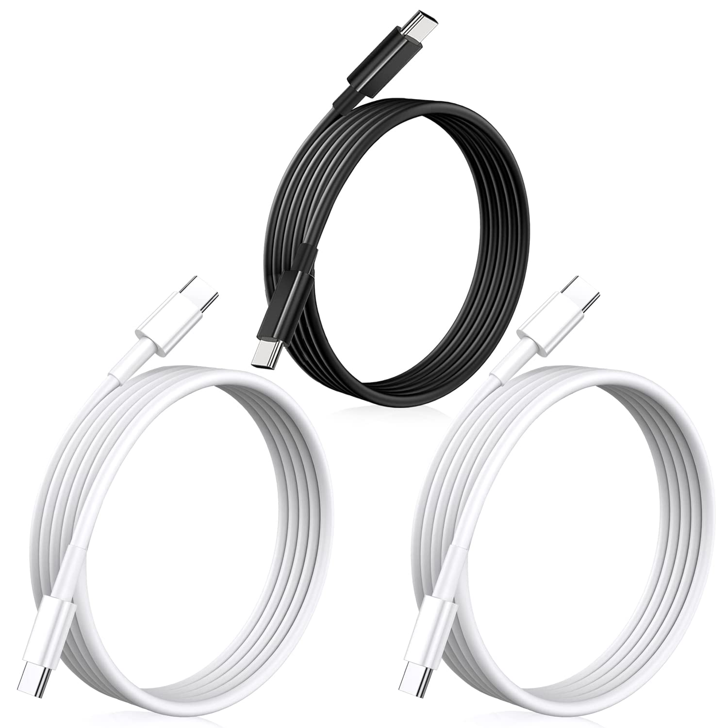 USB C Charger Cable 3Pack 1M+1.8M+3M USB Type C Charger Fast Charging Cable Right Angle USB TO USB C Cable Nylon Braided for Samsung Galaxy S21 S20 S10 S9 Note 10 9 8,Huawei P40 P30 P20,Google Pixel.