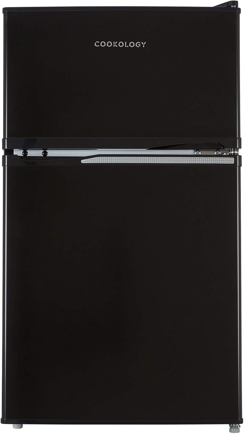 Cookology UCFF87 47cm Freestanding Undercounter Small Fridge Freezer with 2 Doors, 87 Litre, Adjustable Temperature Control, LED Light and a 3 Star Freezer Rating - Black.