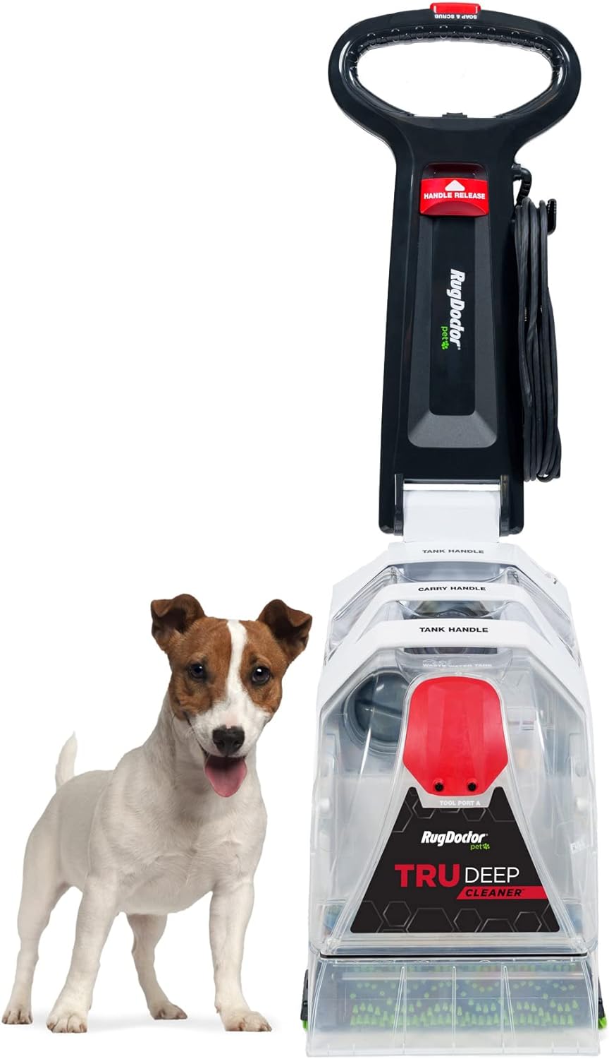 RugDoctor 1093171 Rug Doctor Tru Deep Carpet Cleaner PET Cleaning Machine, Plastic, 1300 W, 3.8 liters, Red/White.