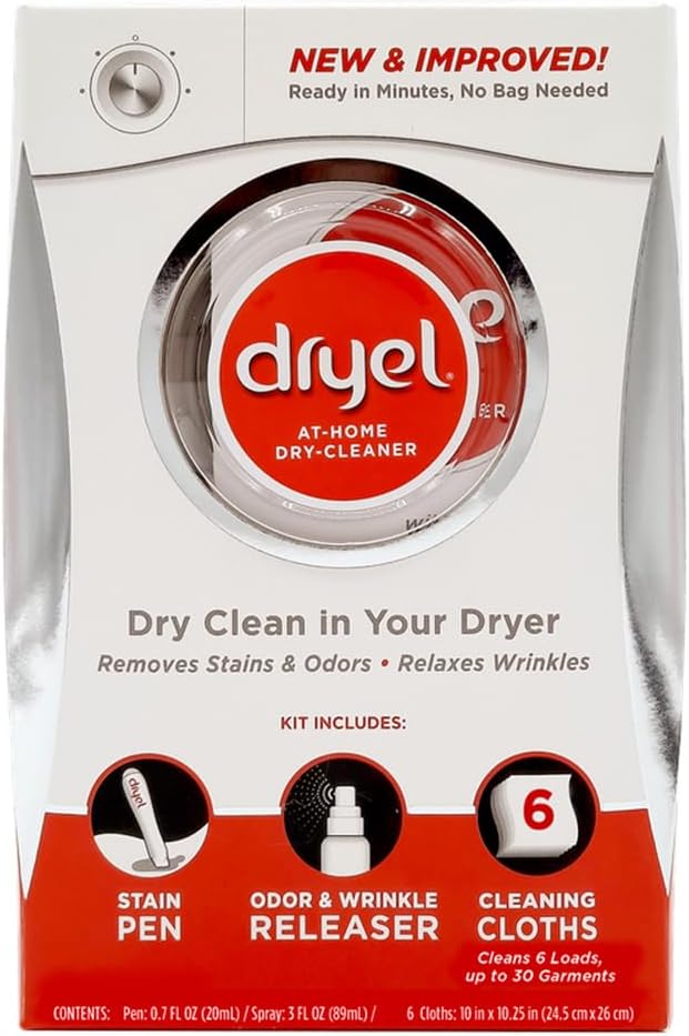 Dryel At-Home Dry Cleaning Starter Kit With Bag, Breeze Clean Scent 1 kit.