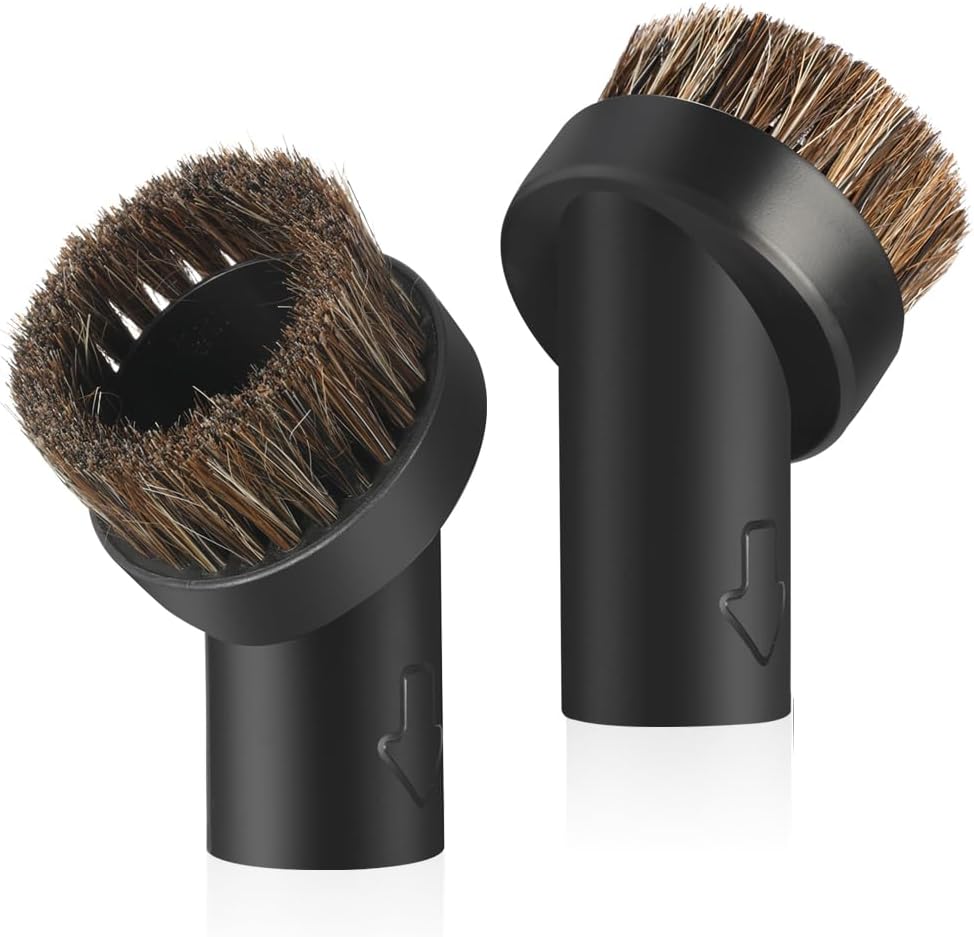 LANMU 2-PACK Brush for Numatic Henry Hetty James Hoover Attachment Hoover Head Brush,32mm Universal Replacement Round Horse Hair Dusting Brush Head Accessories Tool.