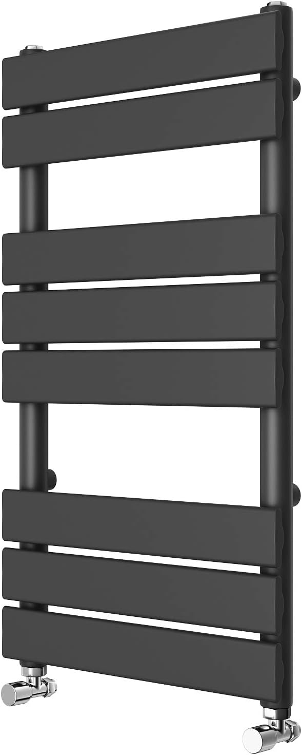 Requena Heated Towel Rail Anthracite Grey Bathroom Ladder Radiator (Flat, 1000x450).