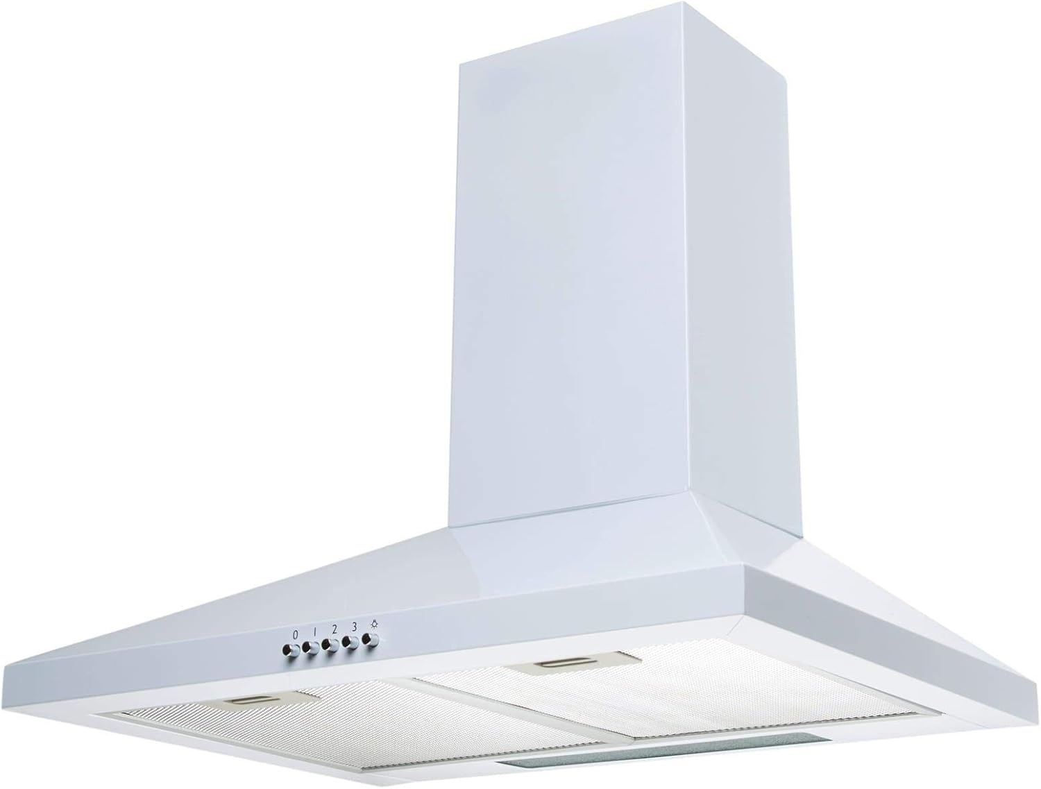 SIA CHL60WH 60cm White Pyramid 3 Speed Chimney Cooker Hood Kitchen Extractor Fan.