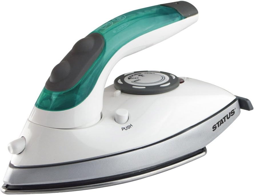 STATUS Tuscan Travel Iron | Clothes Steam Iron | 1100W Dual Voltage | White/Green | TUSCANIRON1PKB4.