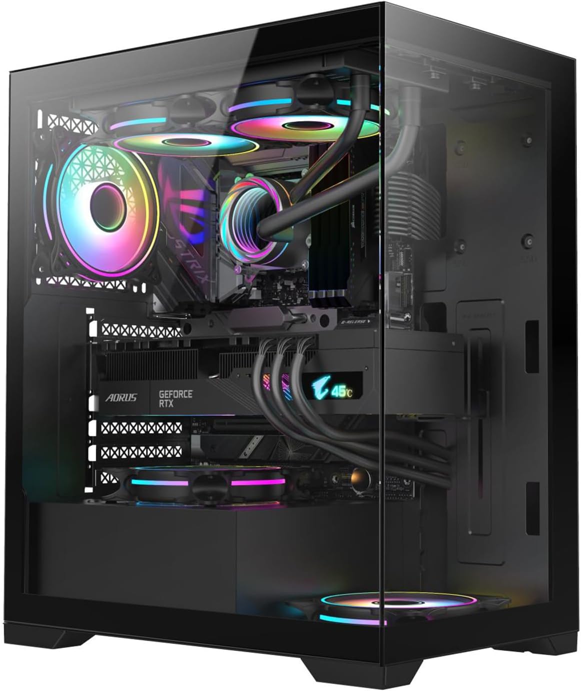 Fierce Gaming PC - Intel Core i9 11900KF 3.5-5.3 GHz,RTX 4060 8GB, 32GB RAM 3200MHz,1TB M.2 NVME SSD,650W PSU, Liquid Cooler,Windows 11.