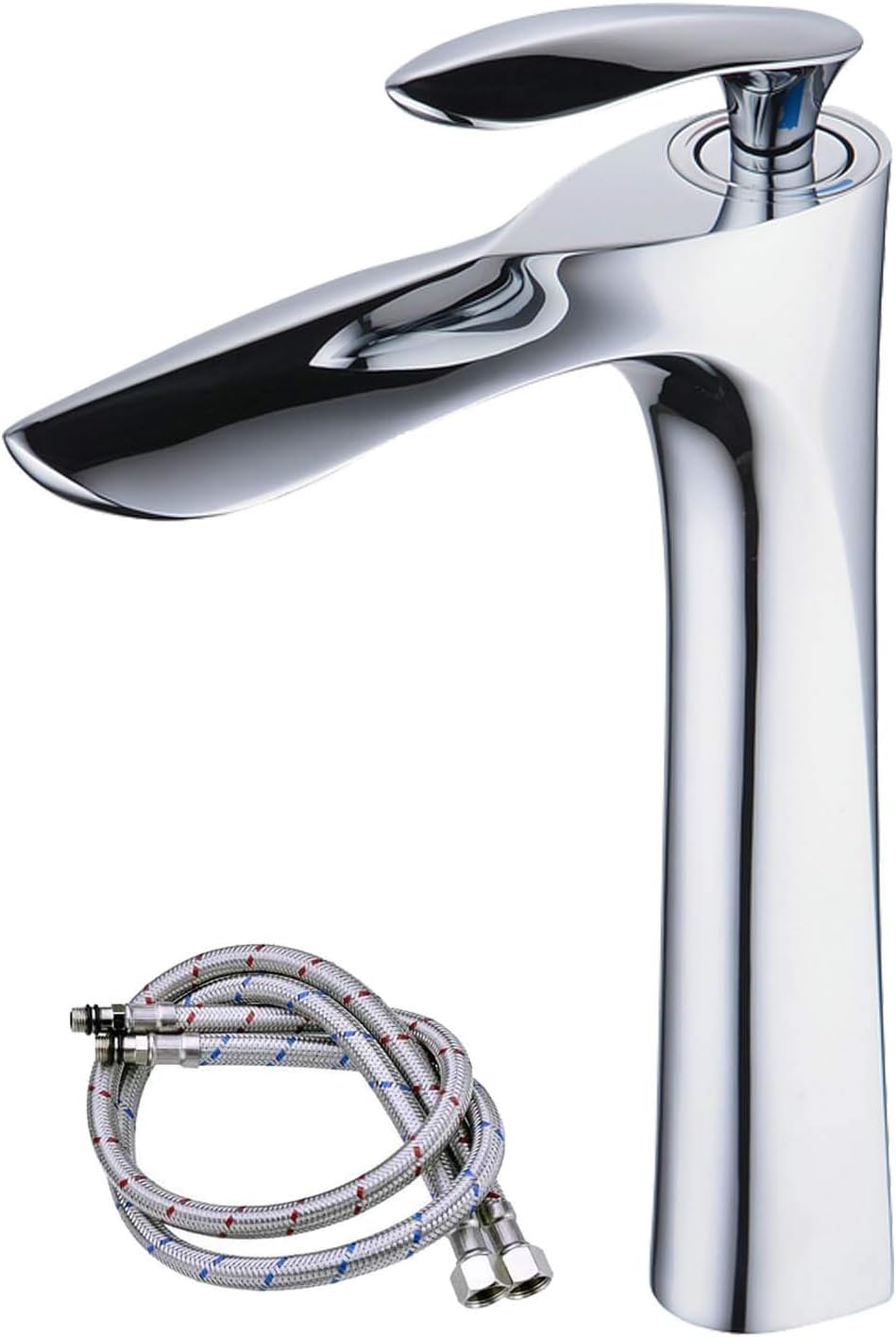 Tall Counter Top Basin Mixer Tap Curved Bathroom Sink Tap Designer style,Chrome, XY1003CH,XINYU.