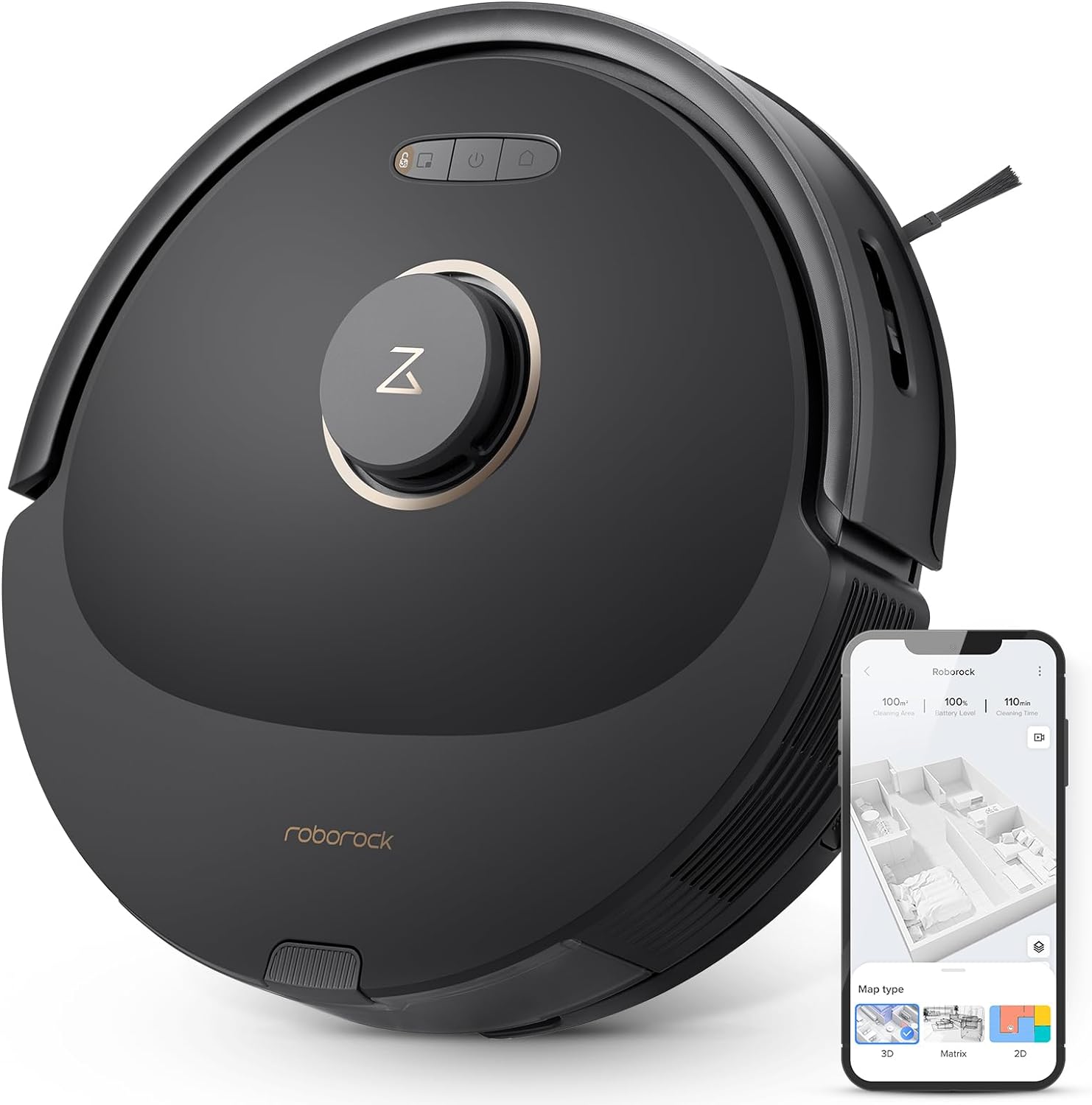 roborock Q8 Max Robot Vacuum Cleaner with Dual Brushes, Robotic Vacuums 5500 Pa Suction, No-Go Zones, Cleaning Along Floor Lines, 3D Drawing, Multi-Cleaning Levels, APP (Upgraded of Q7 Max).