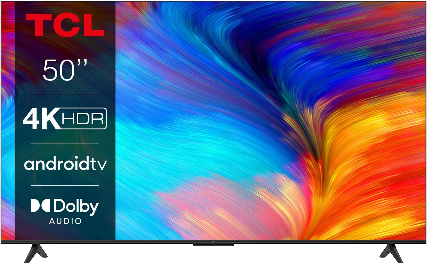 TCL 65V6BK 65-inch 4K Ultra HD, HDR TV, Smart TV Powered by Android TV (Dolby Audio, Voice Control, Compatible with Google Assistant, 2024 New Model).