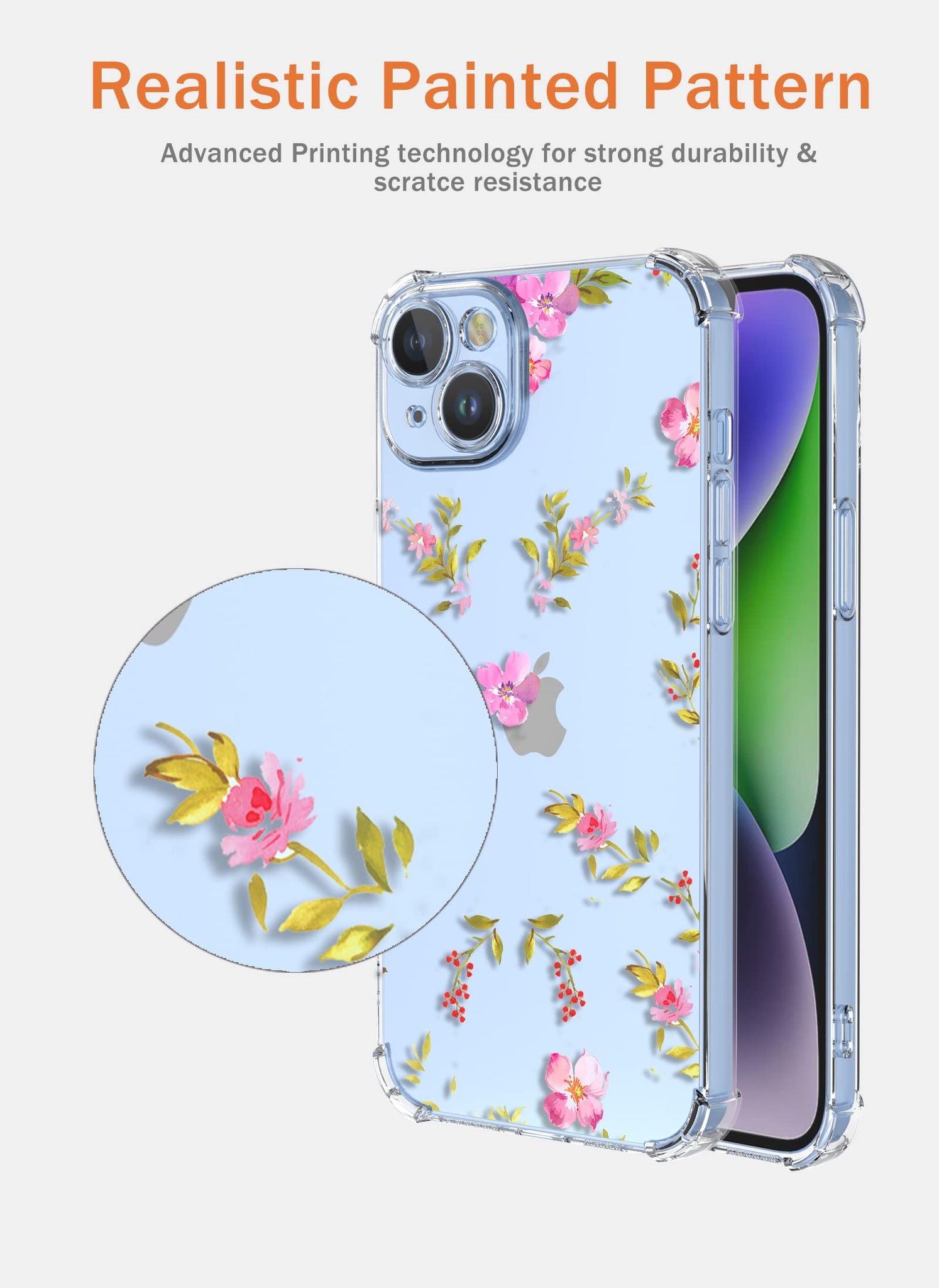 XINYEXIN Case for OPPO A74 5G / OPPO A54 5G, Painting Flower Pattern Clear Case Soft TPU Silicone Case Slim Shockproof Bumper Girl Women Phone Cover - Daisy.