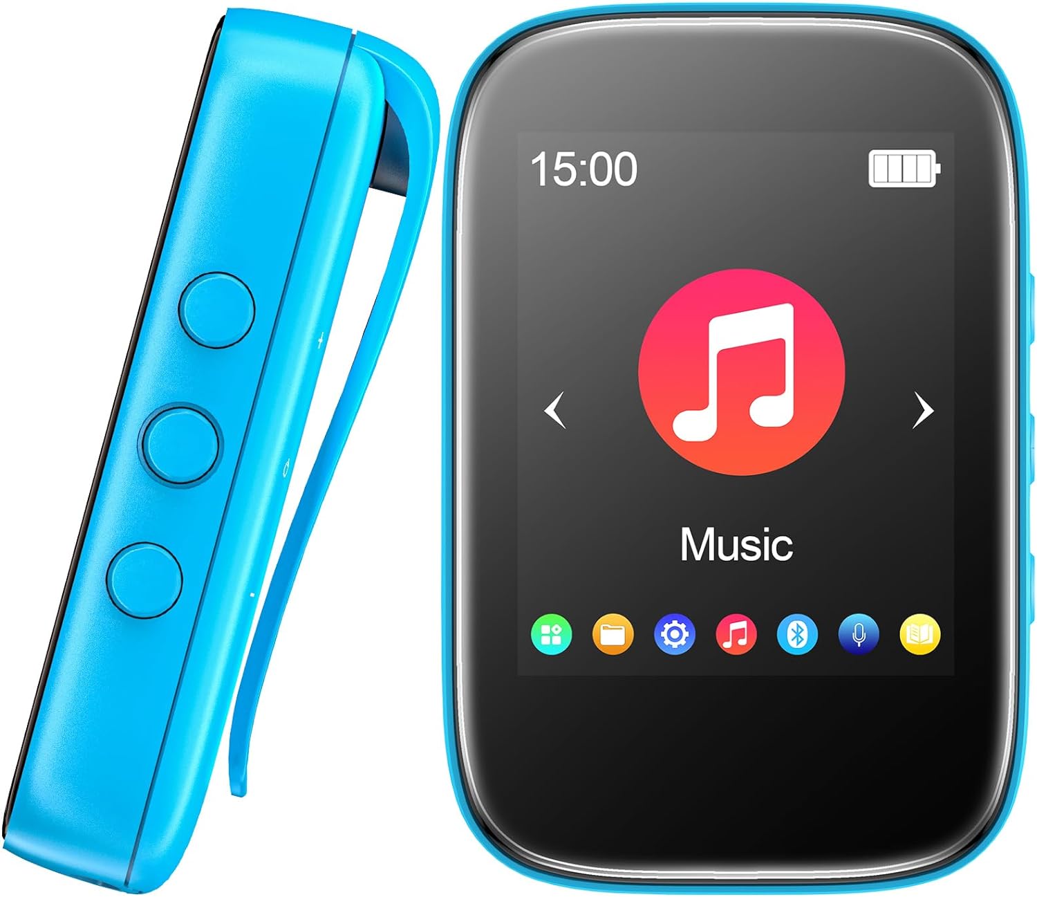 Bluetooth MP3 Player with 32GB Portable Music Player Support FM Radio Voice Record Ebook Calendar Stopwatch SupportMicros SD Card Up to 128GB.