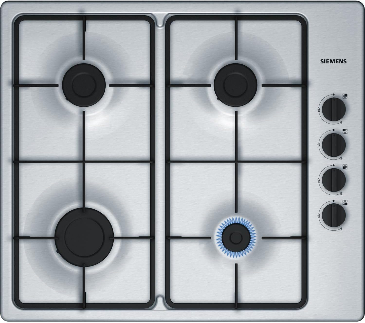 Siemens EB6B5PB60 Gas Hob with Sword Dials and Biomethane ready, 60cm, Stainless Steel, iQ100, Built in.