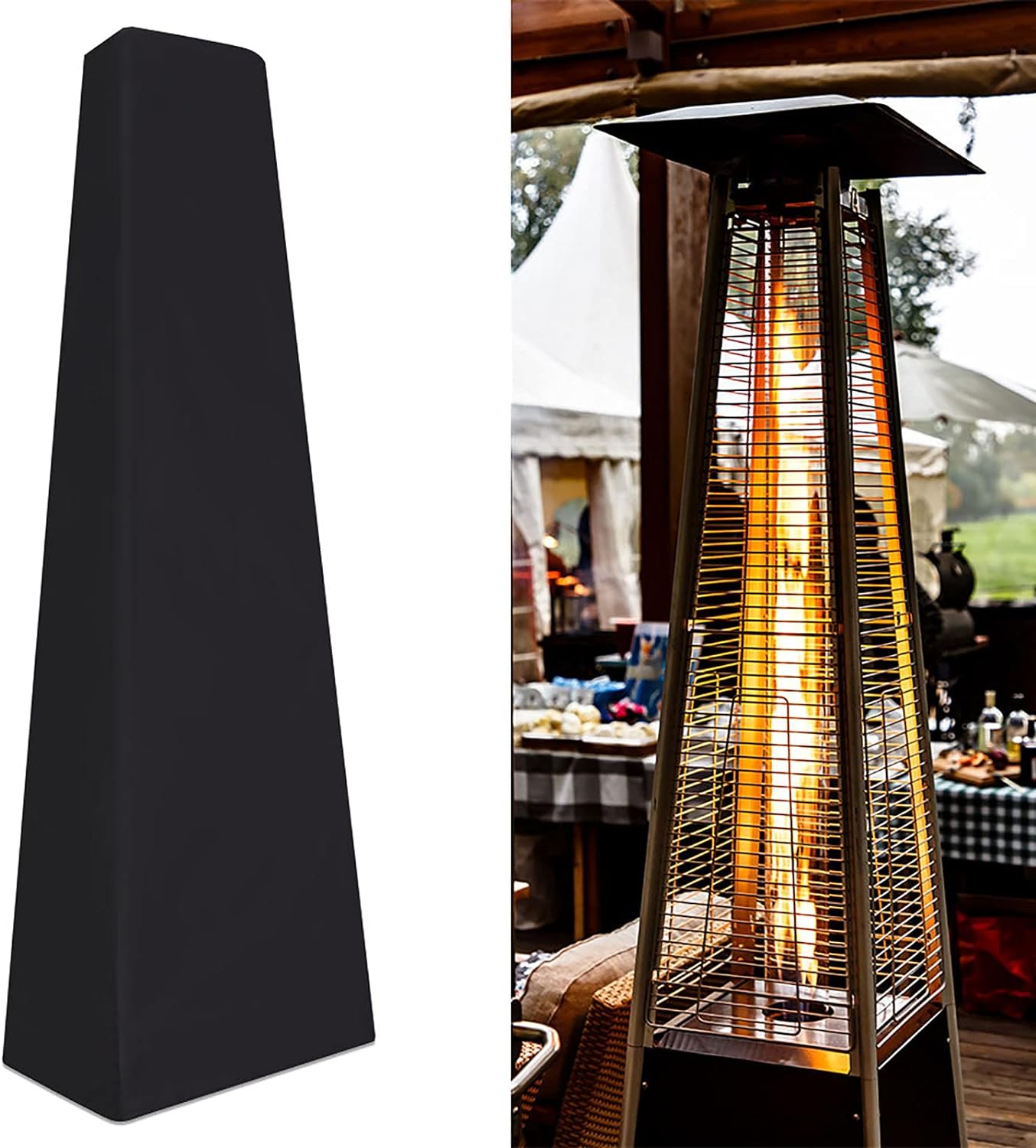 NA Patio Heater Cover, Garden Outdoor Heavy Duty Heater Cover, Waterproof Heater Protection Cover for Pyramid Patio Heaters, Furniture Cover, Suitable for Indoor Outdoor Heaters         Import  Single ASIN  Import  Multiple ASIN    ×Product customization.