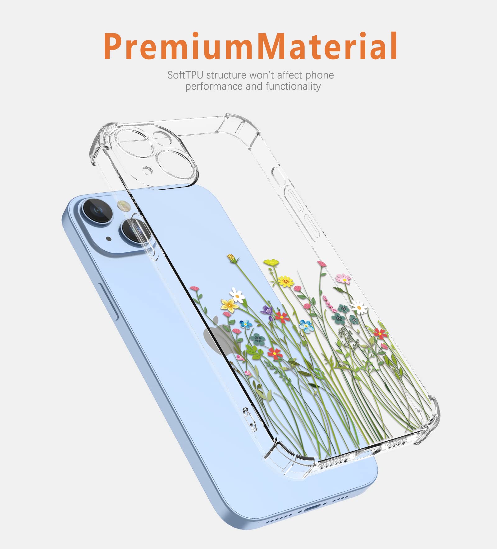 XINYEXIN Case for OPPO A74 5G / OPPO A54 5G, Painting Flower Pattern Clear Case Soft TPU Silicone Case Slim Shockproof Bumper Girl Women Phone Cover - Daisy.