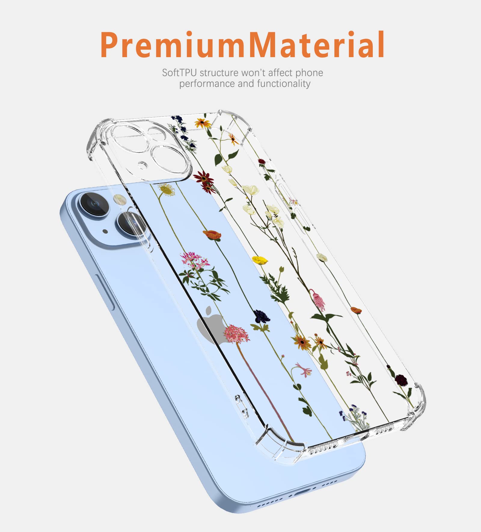 XINYEXIN Case for OPPO A74 5G / OPPO A54 5G, Painting Flower Pattern Clear Case Soft TPU Silicone Case Slim Shockproof Bumper Girl Women Phone Cover - Daisy.