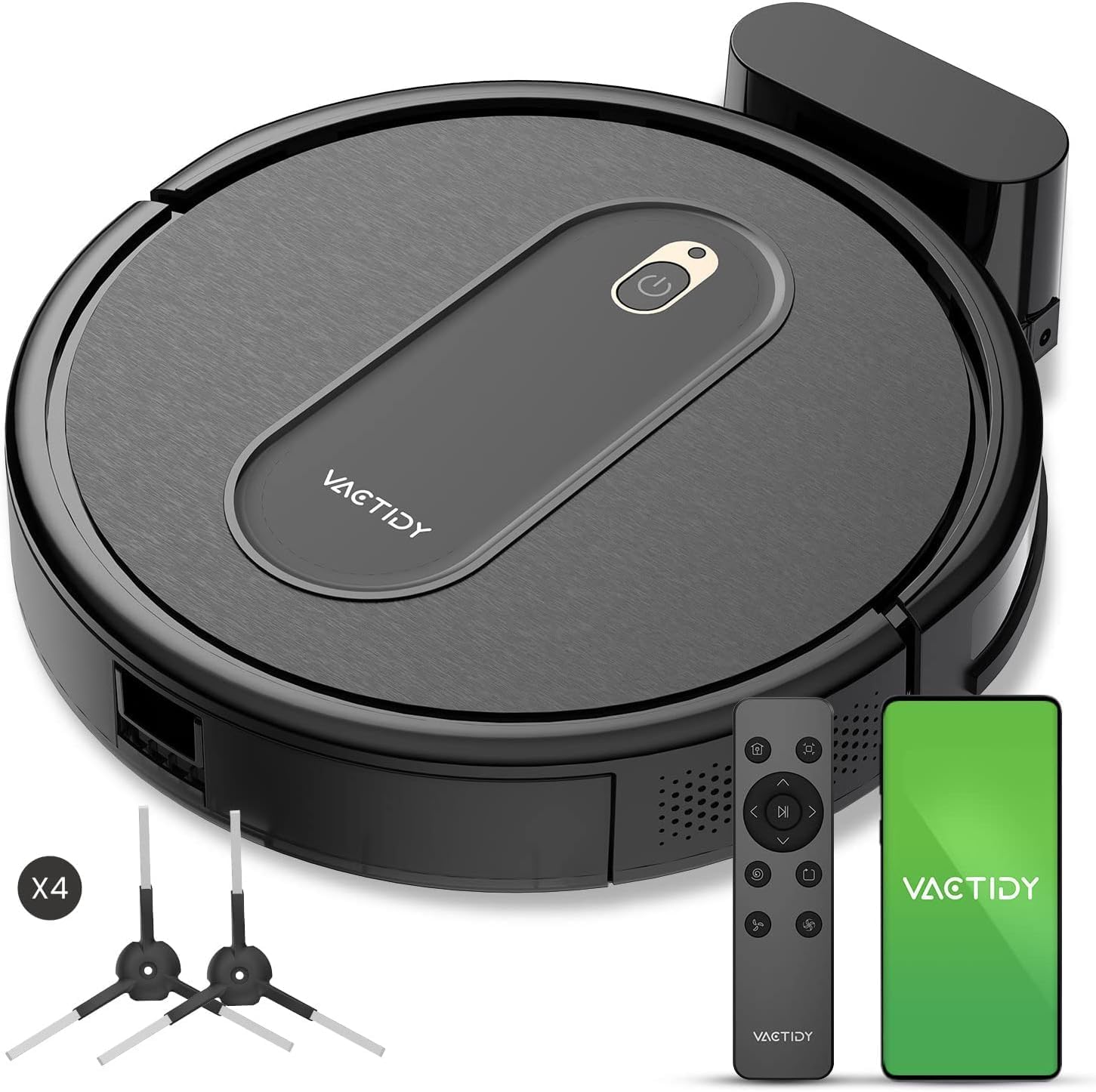 Vactidy Nimble T6 Robot Vacuum Cleaner, Strong Suction, Automatic Self-Charging Robotic Vacuums, WiFi/Alexa/App Remote Control Robot hoover, Quiet Super-Thin, for Pet Hair, Carpet, Hard Floor.