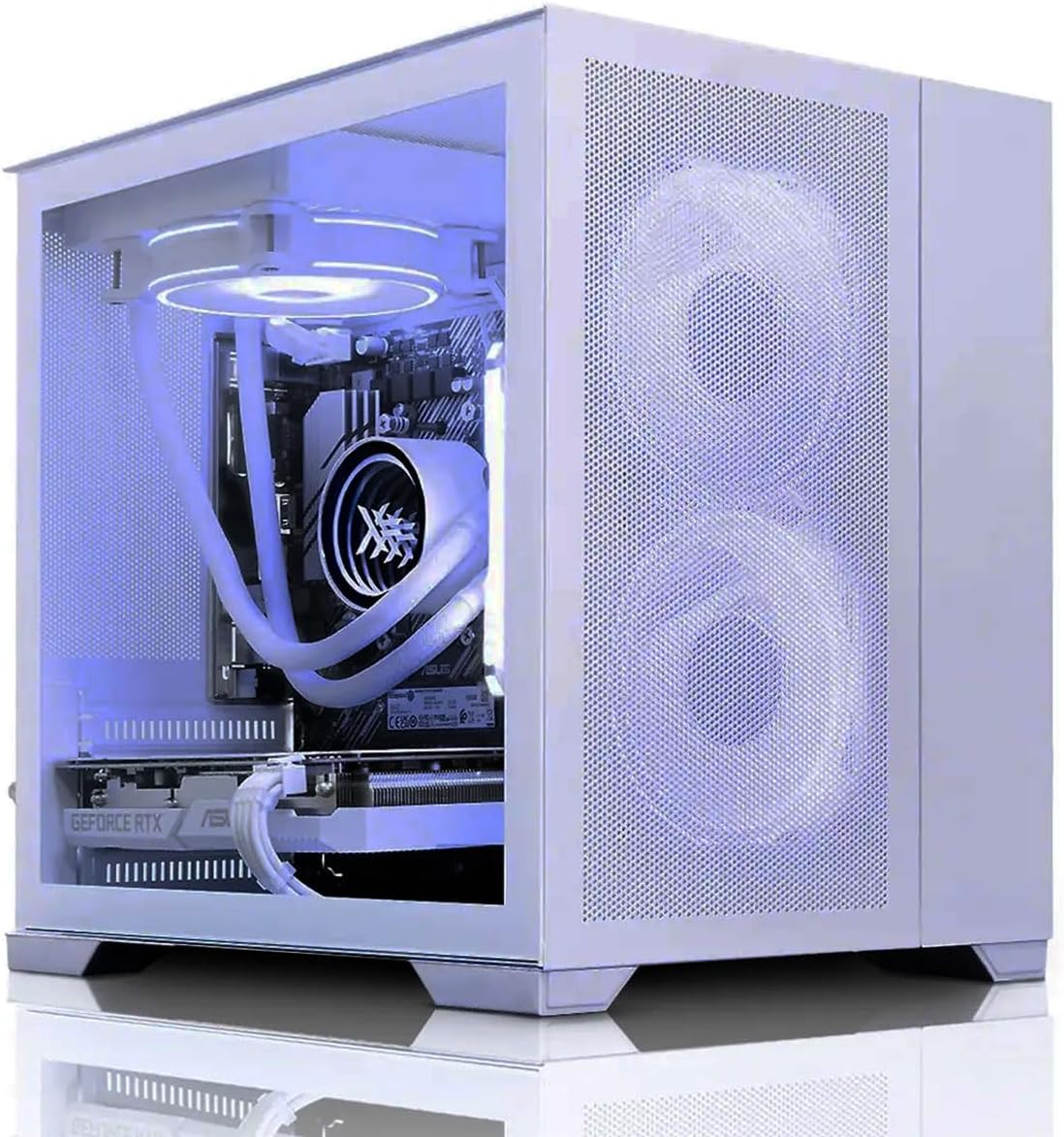 ADMI Gaming PC: Intel Core i5 14400F CPU Liquid Cooled | NVIDIA GeForce RTX 4060Ti 8GB | 16GB 3200MHz LPX | 600mbps WiFi | 1TB NVME SSD | White Cube Case | Windows 11.