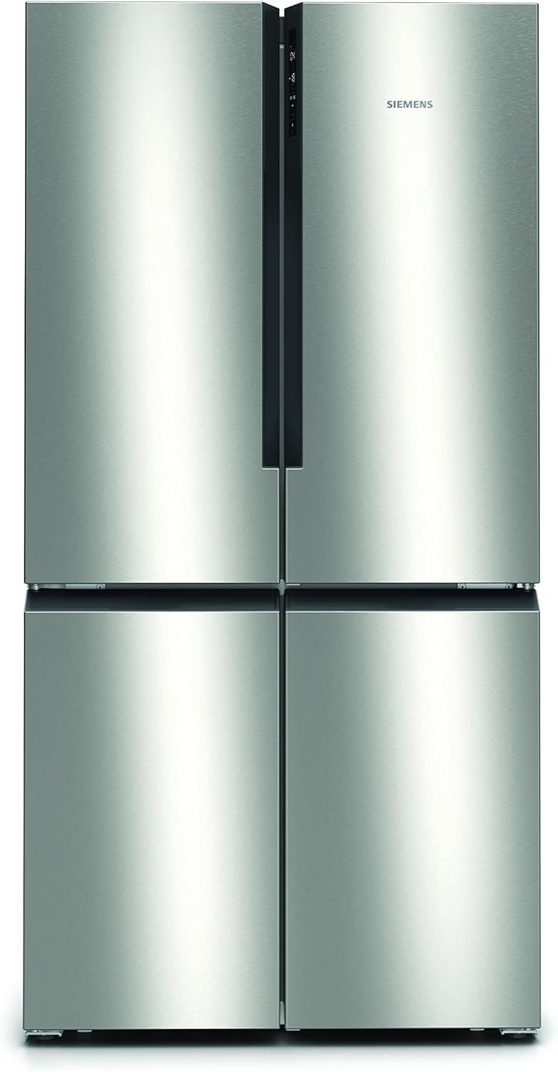 Siemens KF96NVPEAG French Door Fridge Freezer with noFrost, multiAirflow, hyperFresh,superCooling & superFreezing function, holidayMode, 183x91cm, Silver, iQ300, Freestanding.