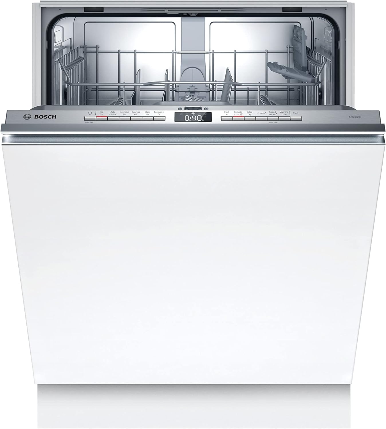 Bosch Home & Kitchen Appliances Bosch Serie 4 SMV4HTX27G Fully Integrated Dishwasher, Home Connect, ExtraDry, InfoLight, VarioFlex Baskets, Silence on Demand, 60 cm.