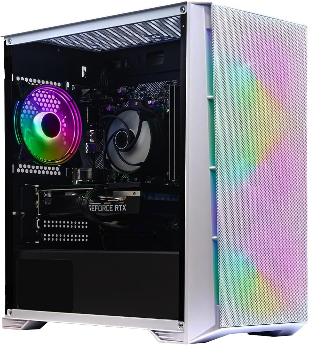 ADMI | Gaming PC, Ryzen 5500 • RTX 3050 6GB Graphics Card • 16GB 3200MHz DDR4 • 1TB NVME SSD • 500W PSU Bronze Rated • White Mesh RGB Gaming Case • WIFI • Windows 11.