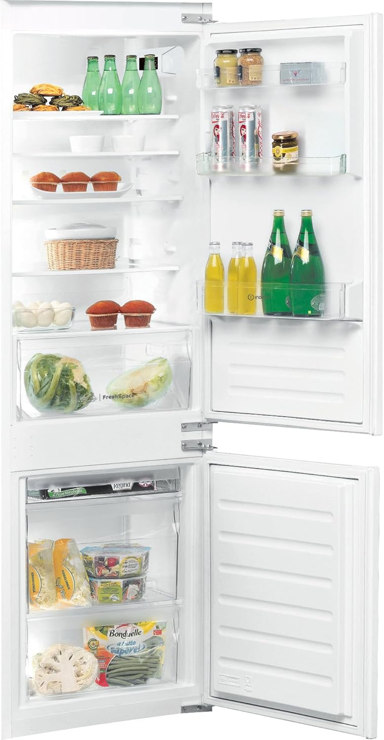 Indesit 273 Litre 70/30 Integrated Fridge Freezer - White.