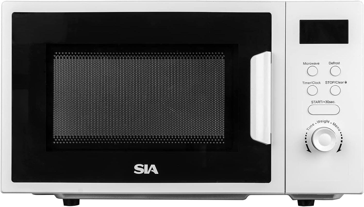 20L Microwave In White, Digital Display, 700W, 8 Auto-Functions 5 Power Levels 245mm Turntable - SIA FDM21WH.