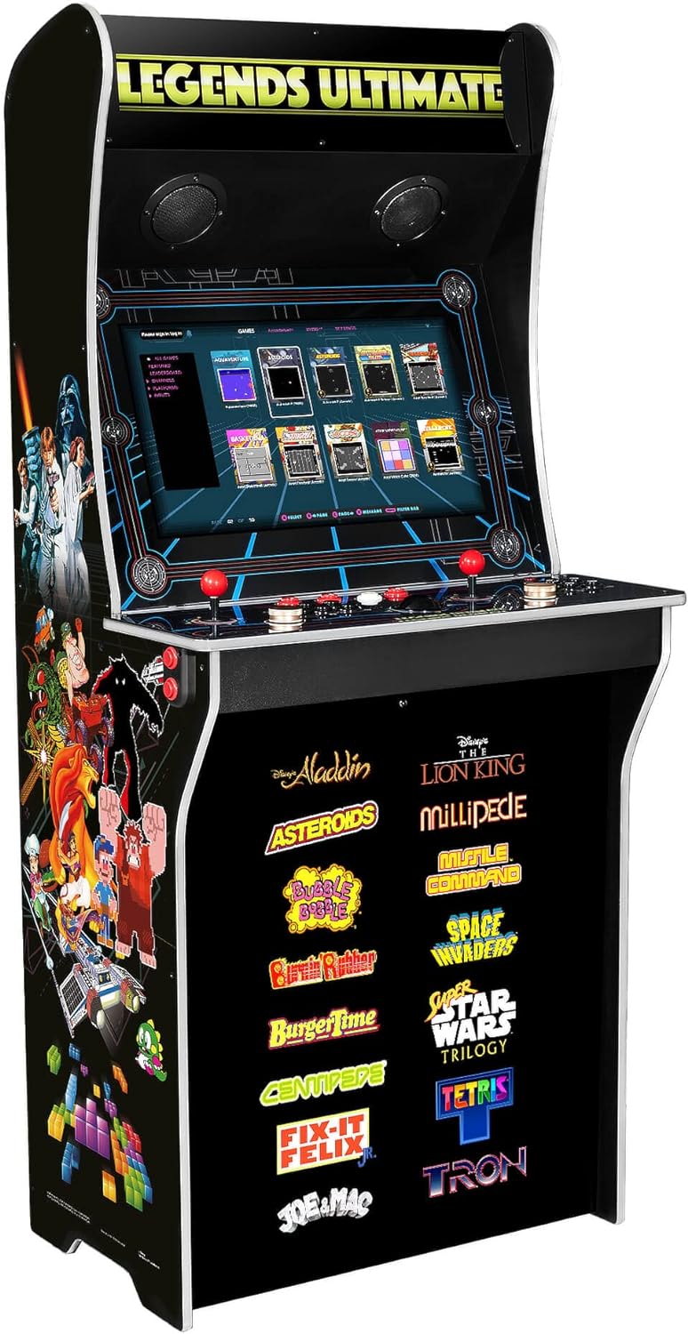 AtGames Legends Ultimate 300 Game Arcade Machine, Full Size Retro Gaming, 24" Monitor, Wifi/HDMI/USB.