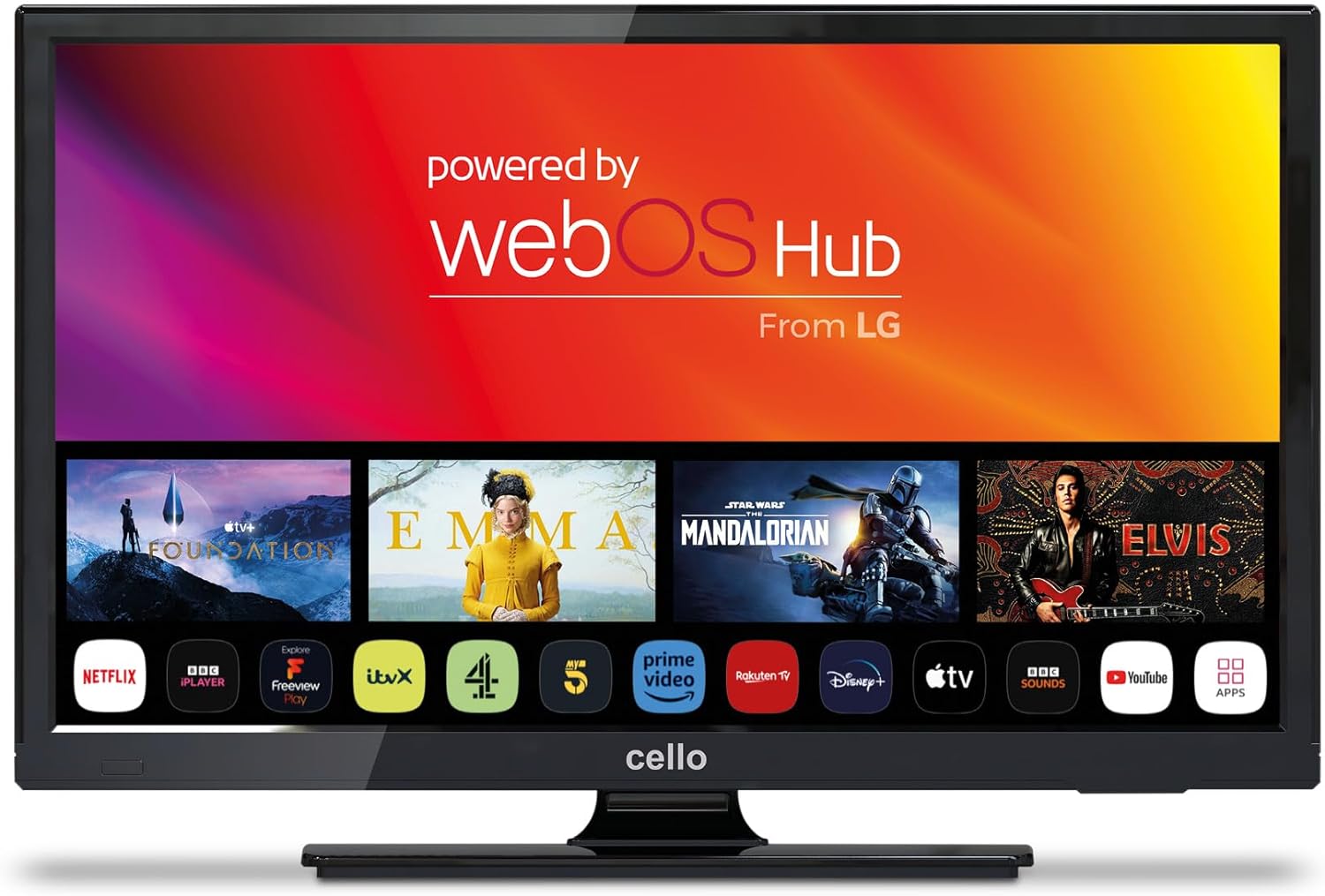 Cello C19WSM 19” Smart TV with Freesat HD Built in Smart Ultrafast WebOS, Freeview TV with Netflix, Apple TV, Bluetooth, Disney+, Prime Video, HDMI & USB Ports, Made in UK (2024 Model)         Import  Single ASIN  Import  Multiple ASIN    ×Product customi.